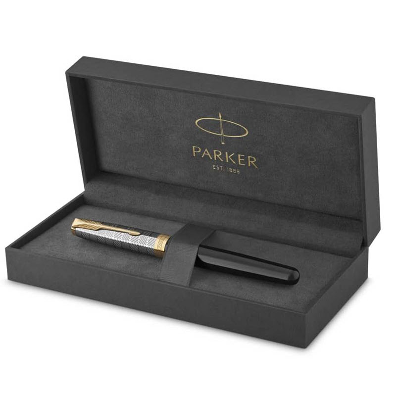 Hộp đựng bút ký tên Parker cao cấp SON Metal Black GT18k GB 2119784