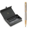 Bộ quà tặng bút ký Parker IM PRM X Grey GT TB4 1975587 kèm bao da