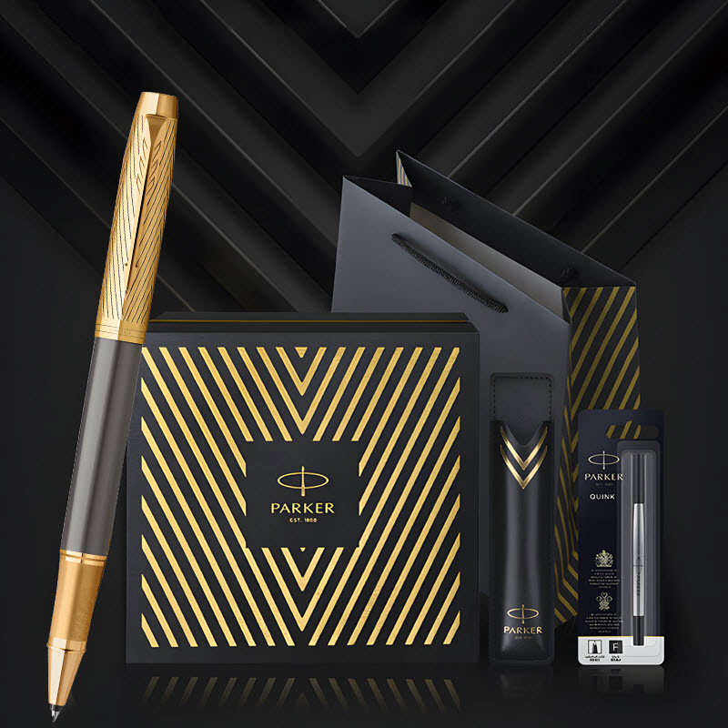 Bộ quà tặng bút ký Parker IM Arrow Grey GT-2200977 kèm bao da và 1 ngòi thay thế
