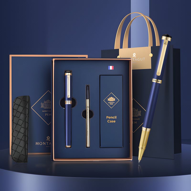 Bút ký dạ bi cao cấp MT089 màu xanh làm quà tặng